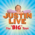 Justin Live logo & Justin w.BG 600x600px