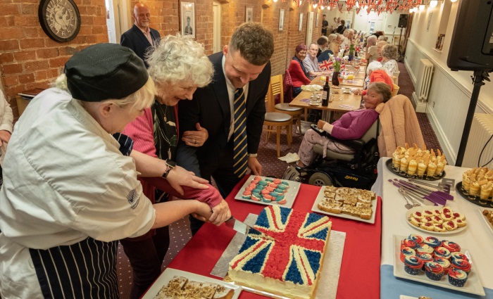 Care home residents treated to Jubilee dinner dance
