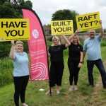 Image 1 (L-R) – Raft Race Comittee member, Tracy Hollis, LightSpeed memeber, Samantha Fear, LightSpeed member, Carmé Mandzij, Raft Race organiser, Kevin Barber