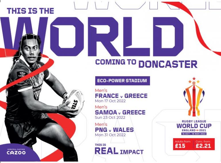 Doncaster to host Rugby League World Cup 2021
