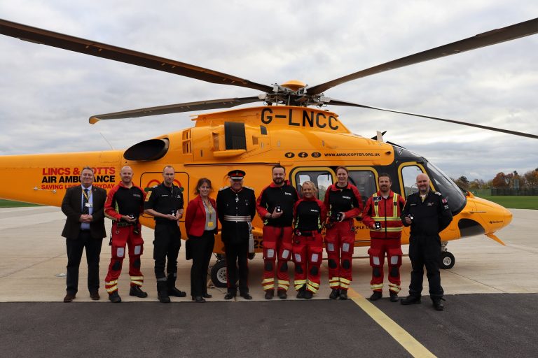 Lincs & Notts Air Ambulance crew awarded Queen’s Platinum Jubilee medal
