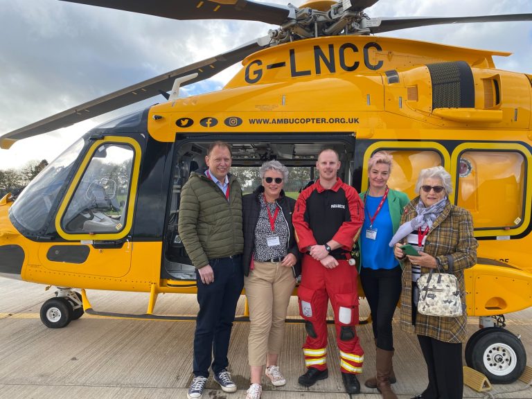 Family thank Lincs & Notts Air Ambulance on Restart a Heart Day