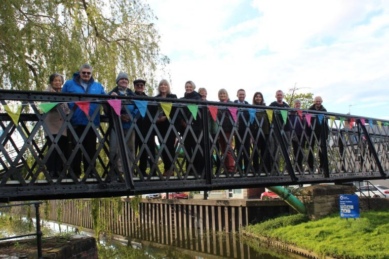 Crowds celebrate official opening of historic footbridge