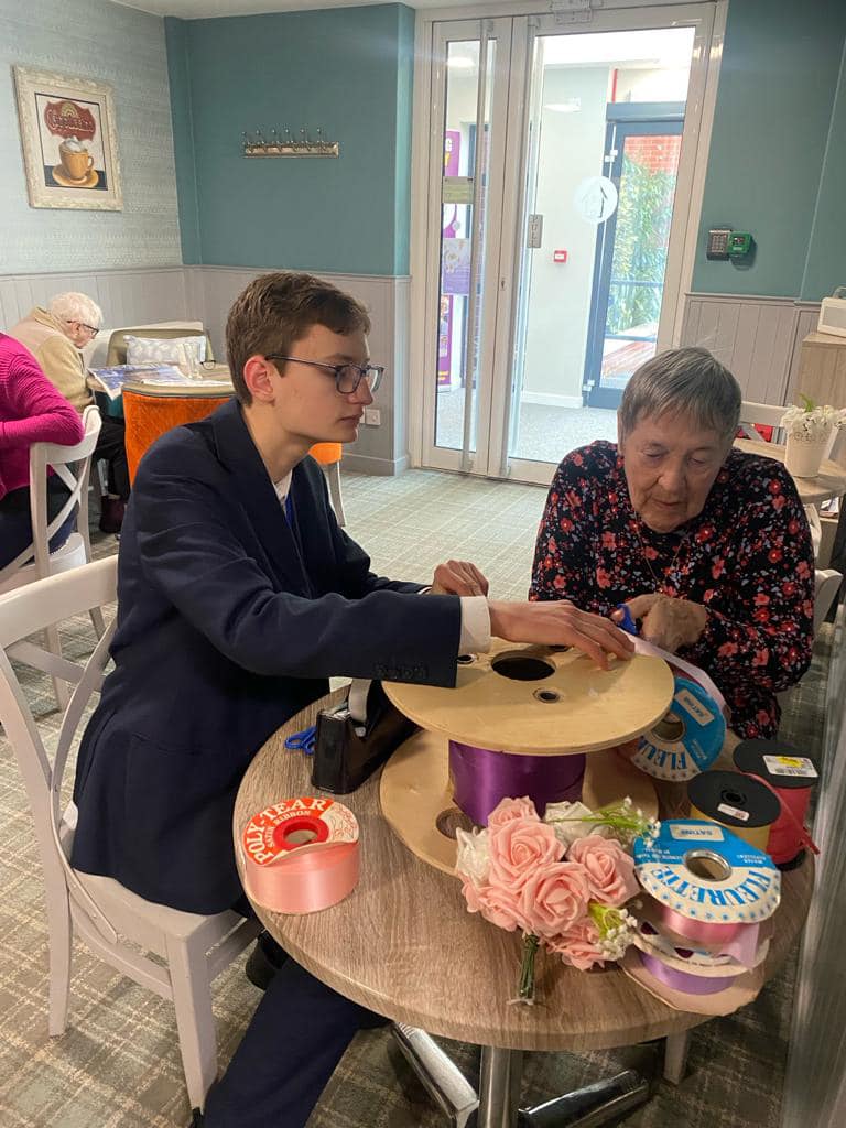 Students and care home residents in Spalding build friendships through YOPEY Dementia Befriender scheme