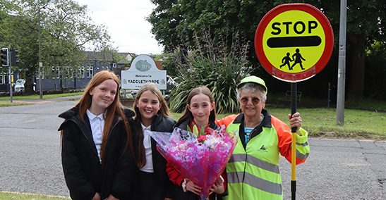 Margaret marks 30 years as a school crossing patrol