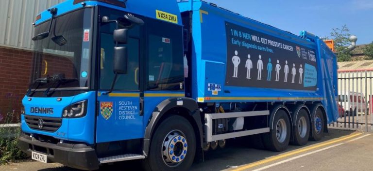 New waste collection lorry to raise prostate cancer awareness