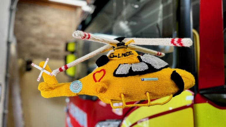 Yarn bomb challenge was topping for Lincs & Notts Air Ambulance