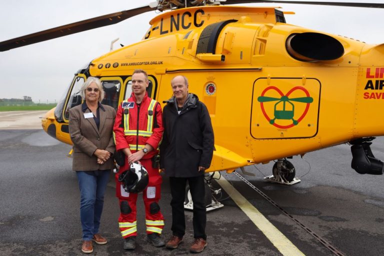 New kit for Lincs & Notts Air Ambulance doctor thanks to Len Pick Trust