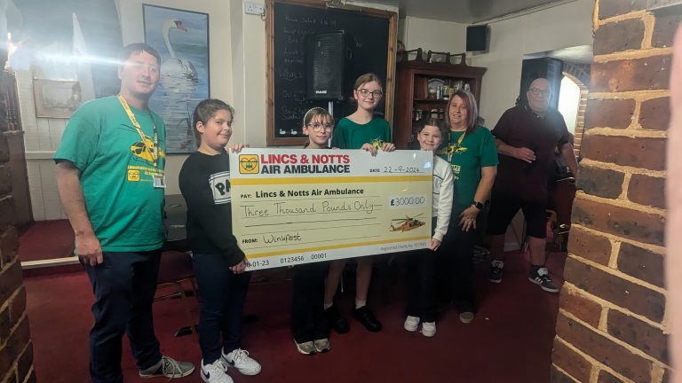 Winkfest Fundraiser raises £3,000 for Lincs & Notts Air Ambulance