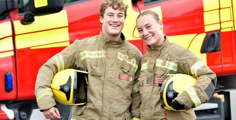 Brother and sister join ranks of county’s on-call firefighters