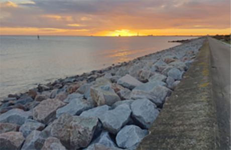 Flood defences bolstered with addition of 90,000 tonnes of rock armour