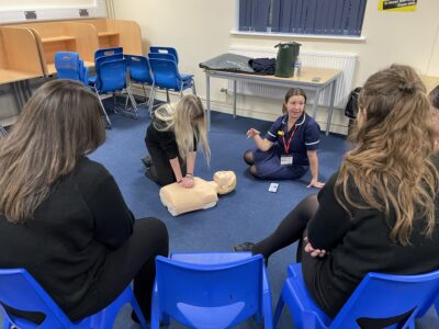 Hospital team gives students life-saving skills