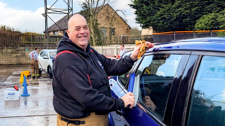 Lincolnshire fire crews set up car washes to raise money for charity