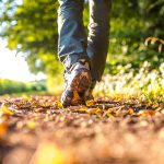Detail of man hiking