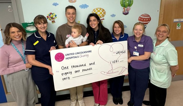 Lincolnshire mum raises £1,081 for Hospital Charity after Daughter’s health scare